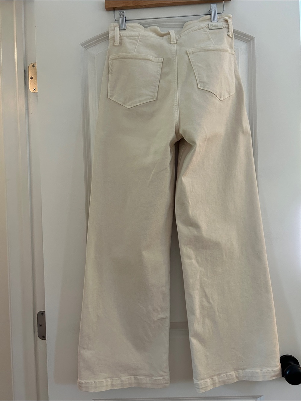 PAIGE Drawstring Wide Leg, High Rise Jeans - Picture 5 of 11